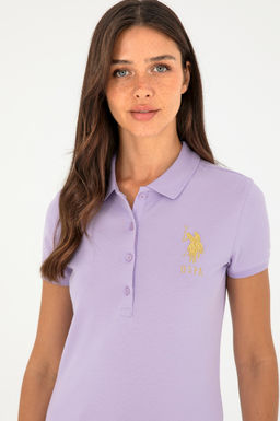 Женская сиреневая базовая футболка Неожиданная скидка в корзине - U.s. polo assn фото 2