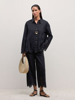 Брюки-кюлоты из хлопка с вышивкой / Zarina