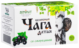 Чайный напиток целебная ЧАГА Алтая со СМОРОДИНОЙ Алфит 7809