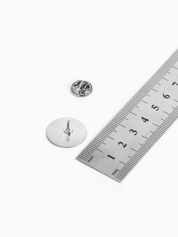 Цена за 2 шт. Основа для броши/значка (набор 5 шт.), площадка 2 см, цвет серебро