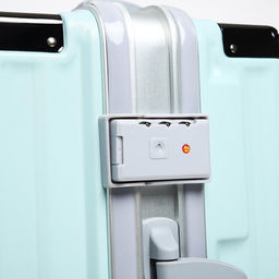 Чемодан малый 20, отдел на молнии, 2 кодовых замка, 4 колеса, крючок, цвет голубой - Simaland фото 6