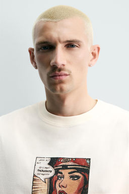 CAMISETA TANK ESTAMPADO C?MIC / Crudo