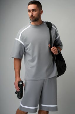 Мужской костюм оверсайз из футера двухнитки Happyfox - Happy fox фото 2