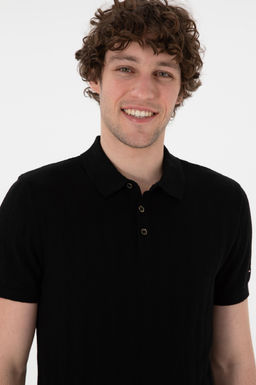 Erkek Slim Fit Polo Yaka Siyah Triko Ti__rt Sepette S_rpriz _ndirim - U.s. polo assn фото 2