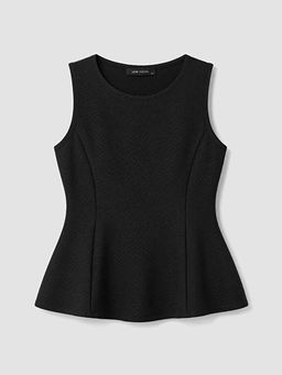 Bisiklet Yaka Peplum Bluz