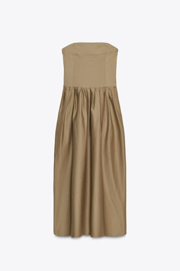 STRAPLESS MIDI DRESS - Zara фото 8