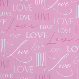 Цена за 10 шт. Бумага упаковочная крафт цветная односторонняя «Love», 50 х 70 см