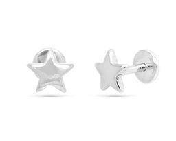 Серьги из серебра без вставки, Ю-25020р