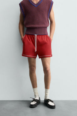 CONTRAST TRIM SHORTS - Zara фото 2