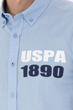 Мужская синяя рубашка с длинным рукавом - U.s. polo assn фото 14