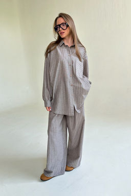Костюм женский SET065/13/Кофе, белый - M&G all natural фото 2
