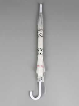 Зонт - трость детский «Коровки», полуавтоматический, 8 спиц, R=45/54 см, d=90 см, прозрачный, белый