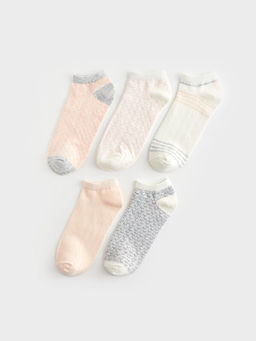 Desenli Kad?n Patik ?orap 5li