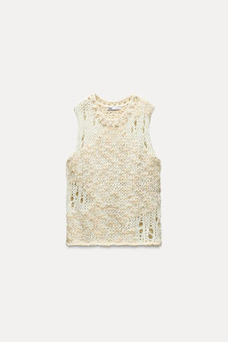 OVERSIZE KNIT SLEEVELESS JUMPER - Zara фото 5