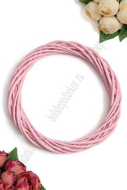 Венок из лозы 30 см (SF-3135) розовый - No name фото 2