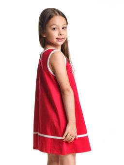 Платье сарафан для девочки детский сад UD 1588 красный - Mini maxi фото 2