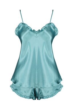 Trendyolmilla Lacivert F?rf?rl? Ip Ask?l? Saten Sortlu Dokuma Pijama Tak?m? THMSS22PT0274  фото 8