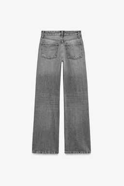 TRF WIDE-LEG MID-RISE FULL LENGTH JEANS - Zara фото 12