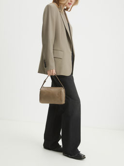 Женская сумка с ручками MAISON DAVID MARY Артикул 4509687, серо-бежевый фото 3