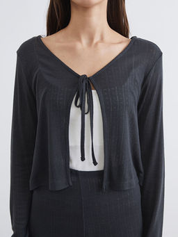 Ba?lamal? Yaka Dokulu Kad?n Pijama Tak?m?