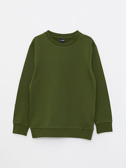 Bisiklet Yaka Basic Uzun Kollu Erkek ?ocuk Sweatshirt