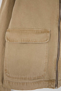 Bej Regular Cepli Denim Kot Ceket TMNSS26CE00001 - Trendyolmilla фото 2