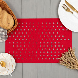 Салфетка сервировочная Доляна Узоры, 3045 см, цвет красный