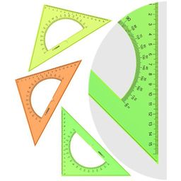 Треугольник 16см 45 СТАММ "Neon Cristal" (ТК61) прозрачный цветной, в ассорт.