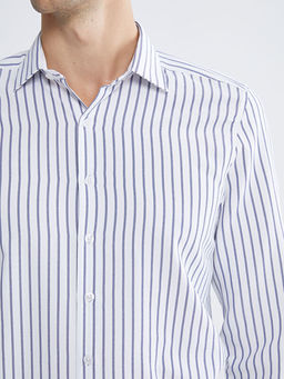 Slim Fit Uzun Kollu ?izgili Erkek G?mlek