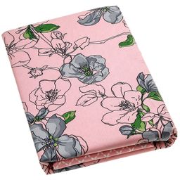 Постельное белье, комплект 1,5 спальный Цветы сакуры пудровый/серый, 4 предмета: пододеяльник на пуговицах 145х215см, простыня классическая 150х220см, 2 наволочки 70х70см с клапаном-запахом, бязь Комфорт 121г/м2, хлопок 100%, упаковка классическ - Домашняя мода фото 2