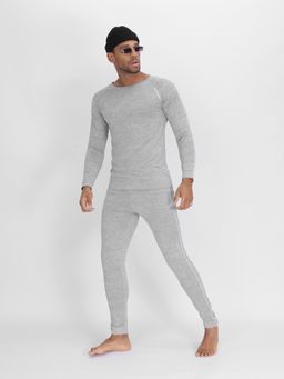 Комплект мужского термобелья без начеса светло-серого цвета 2214SS - FUYOUKAI фото 2
