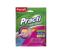 Набор салфеток из микрофибры 4 шт PACLAN PRACTI 30*30 см, арт. 410261 - Полимербыт фото 3