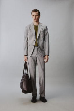 BLAZER REGULAR FIT TRAJE PATA DE GALLO / Negro / Blanco