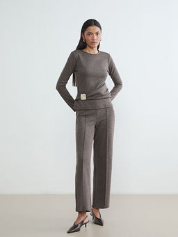 Bisiklet Yaka B?zg?l? Toka Detayl? Bluz