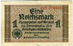 1 рейхсмарка 1939 года Германия (Для оккупированных территорий)