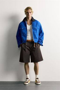 BERMUDA RELAXED FIT PLIEGUES / Marr?n