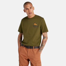 Футболка Timberland T-Shirt Boot Small Logo Regular оливковая
