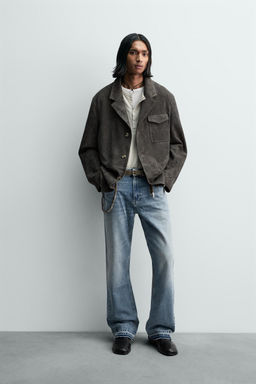 LIMITED EDITION SUEDE LEATHER BLAZER - Zara фото 10