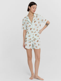 КОМПЛЕКТ ЖЕНСКИЙ (РУБАШКА, ШОРТЫ)