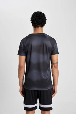 DeFactoFit Облегающая футболка с круглым вырезом и рисунком в стиле спортсмен с короткими рукавами  фото 10