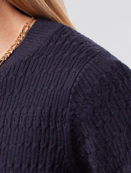 VILATTE / Джемпер фактурной вязки из вискозы фото 4