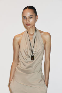 DYED EFFECT HALTER TOP - Zara фото 2