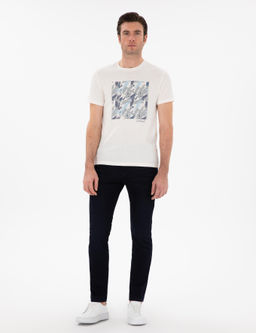 Темно -синий синий стройный джинсы брюки - Cacharel фото 3