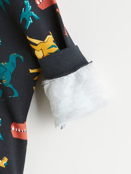 Dinozor Bask?l? Erkek ?ocuk Sweatshirt