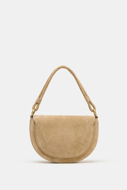 LEATHER SPLIT SUEDE CROSSBODY BAG