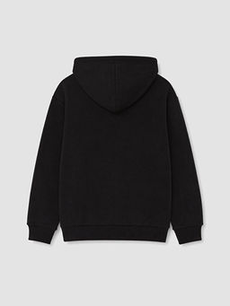 Kap??onlu Erkek ?ocuk Fermuarl? Sweatshirt