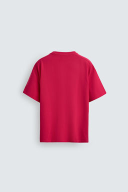 CAMISETA RELAXED FIT COSTURAS / Fucsia