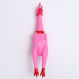 Игрушка пищащая Задумчивая курица XL для собак, 41 см, розовая - Пижон фото 2