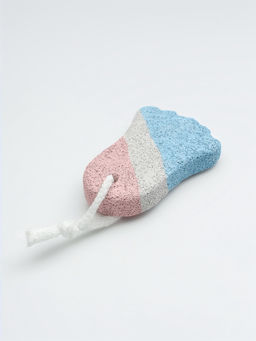 Цена за 14 шт. Пемза для педикюра «Ступня», с подвесом, 9×6 см, в коробке, разноцветная