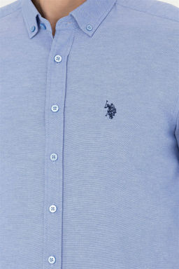 Мужская базовая рубашка Saks с длинным рукавом - U.s. polo assn фото 7